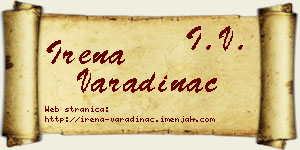 Irena Varadinac vizit kartica